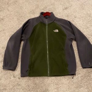 Men’s North Face green fleece. Size Large